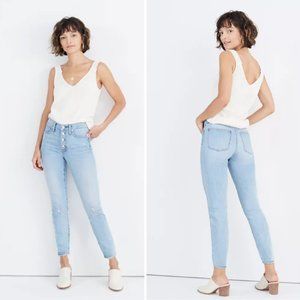 Madewell 9" High-Rise Skinny Button Front Jeans